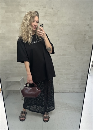 Crew rub print tee Sort HAUTE L\'AMITIÈ